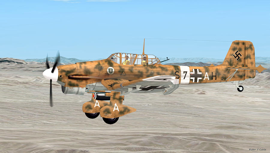 Stuka Dive Bomber Digital Art by Walter Colvin