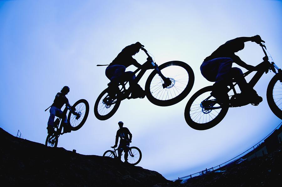 Stunt Cyclists, Alberta, Canada Photograph
