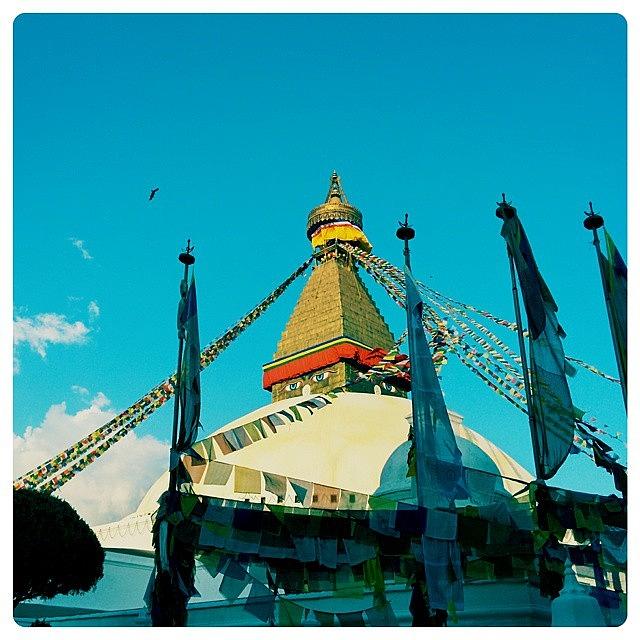Stupa Photograph - #stupa #boudhanath #budda by Raimond Klavins