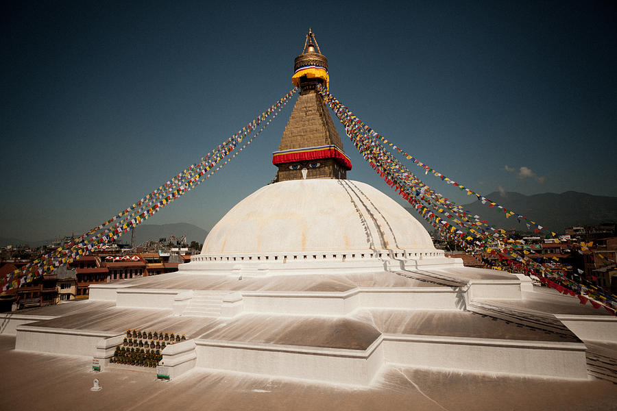 stupa Boudnath Photograph by Raimond Klavins