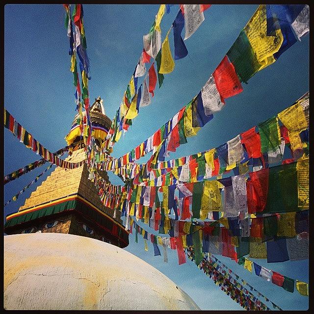 Stupa&lungta Photograph by Raimond Klavins