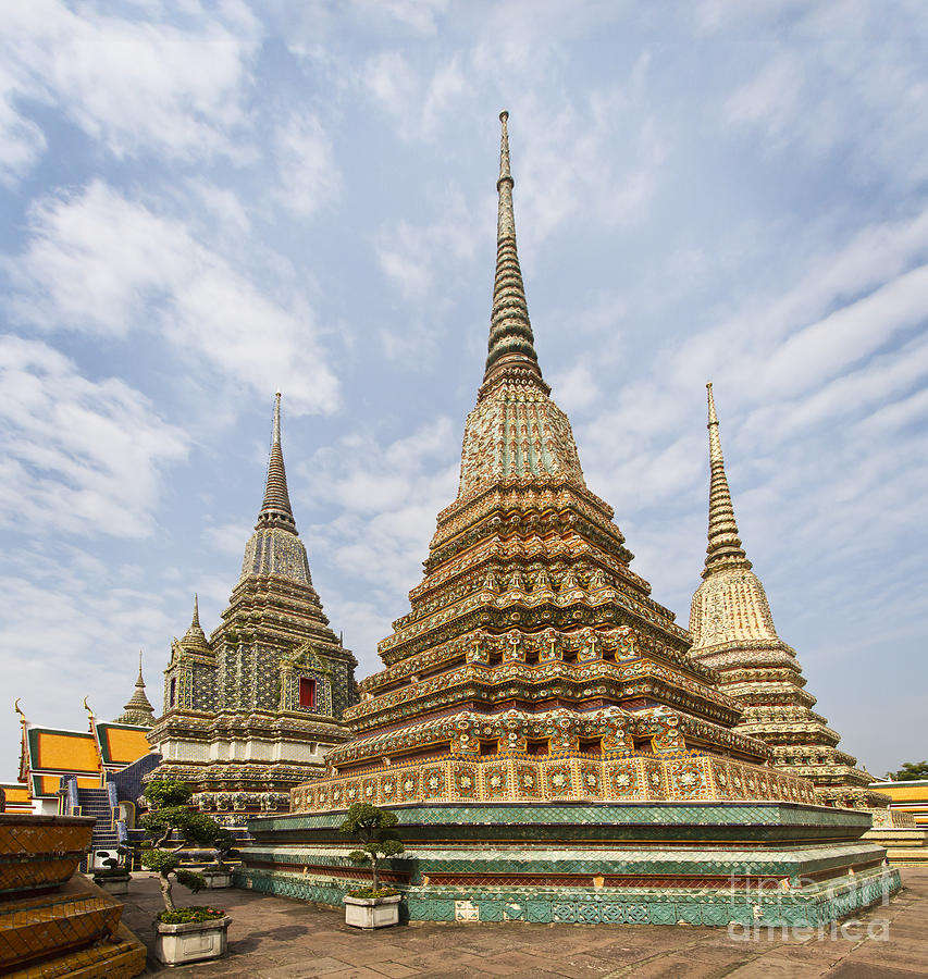 Stupas of Wat Pho Photograph by Dennis Hedberg