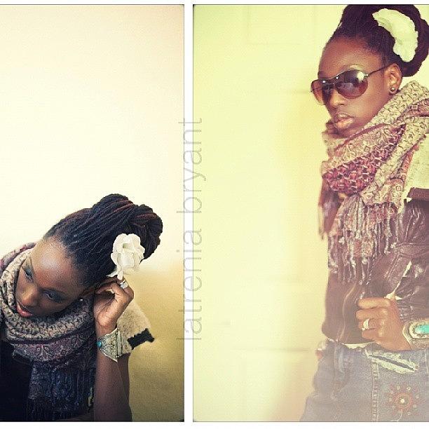 Scarf Photograph - #style #vest #scarves #ilovemylocs by Latrenia Bryant