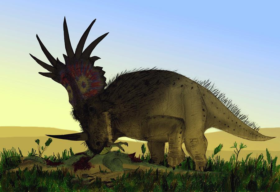 Prehistoric Photograph - Styracosaurus by Mark P. Witton/science Photo Library