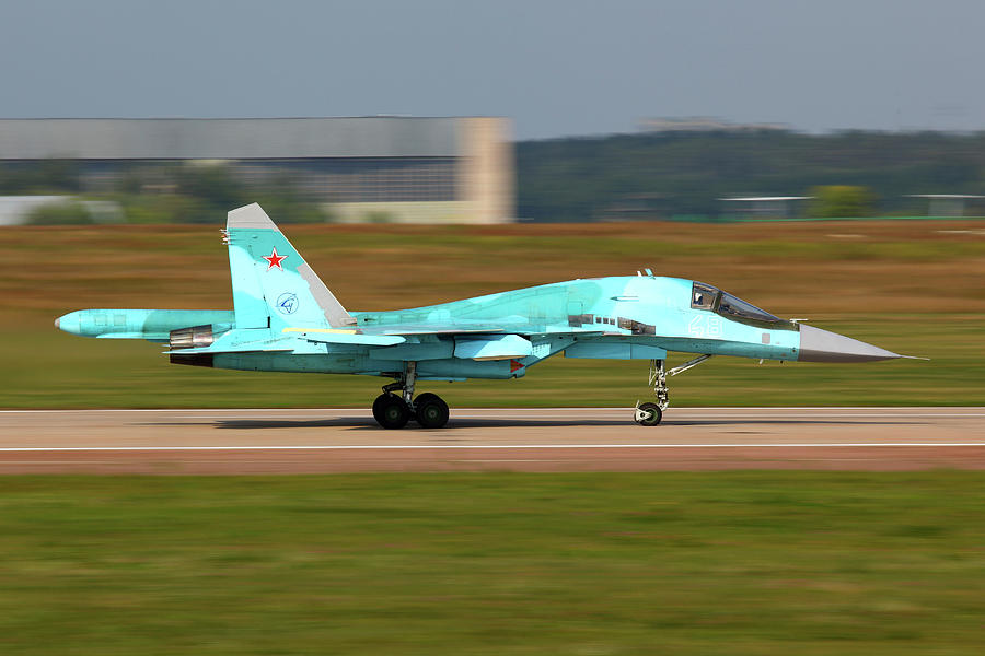 Su-34 Attack Airplane Of Russian Air Photograph by Artyom Anikeev