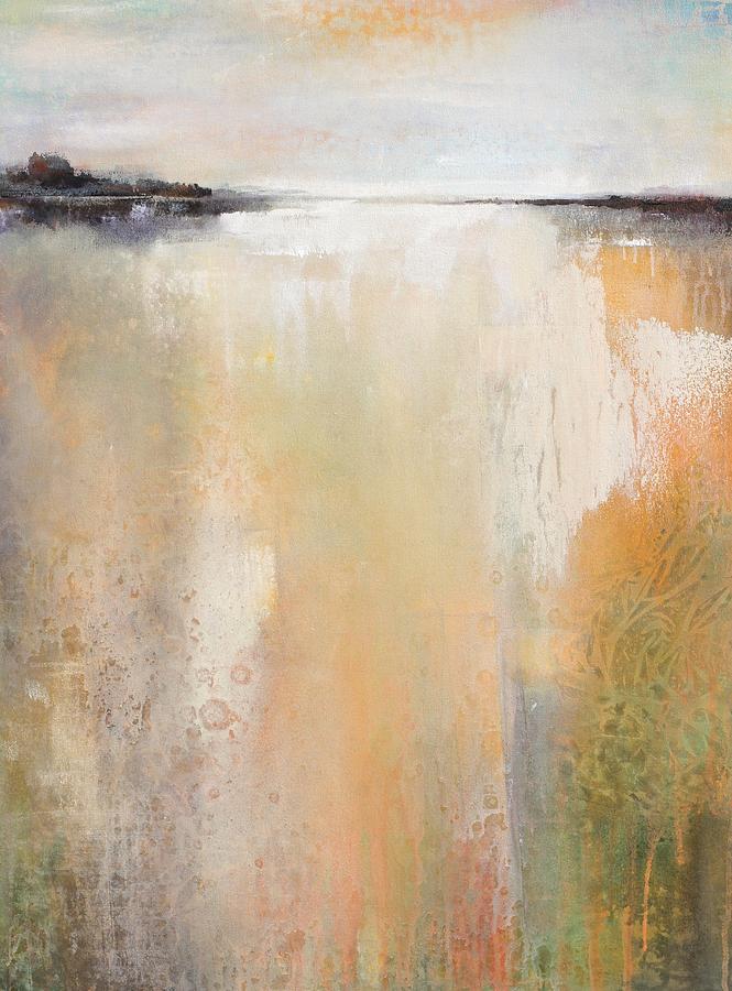 Abstract Landscape Painting - Subdued Scene by Karen Hale