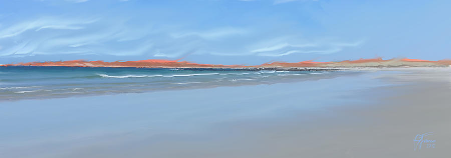 Sublime Beach Panoramic Digital Art by Vincent Franco
