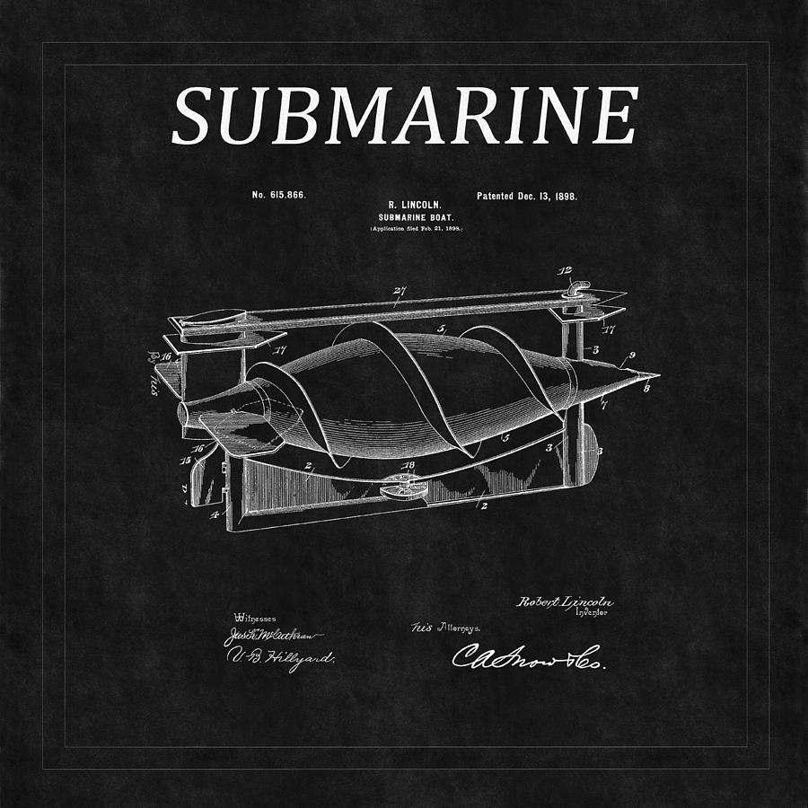Submarine Patent 4 Photograph by Andrew Fare