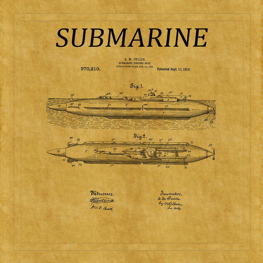 Submarine Patent 7 Photograph by Andrew Fare