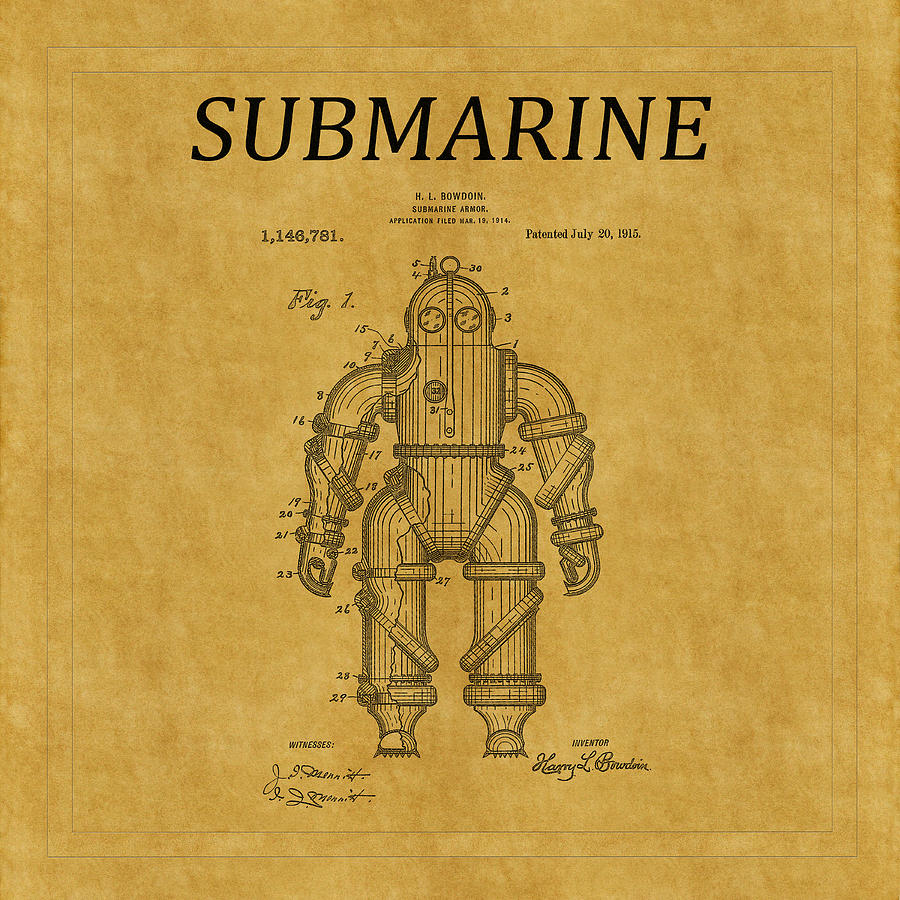 Submarine Patent 9 Photograph by Andrew Fare