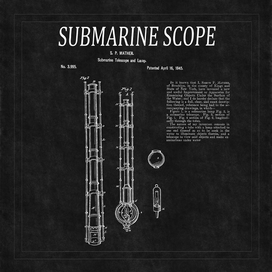 Submarine Scope Patent 2 Photograph by Andrew Fare