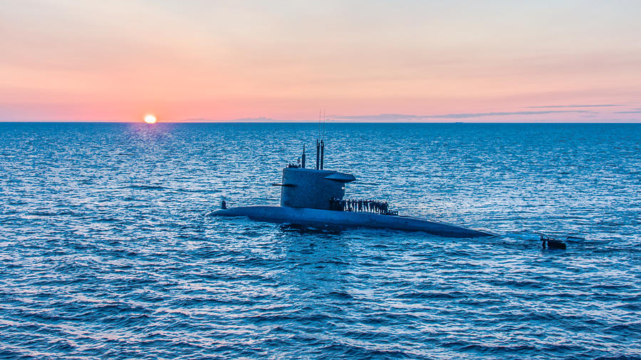 Sunset Photograph - Submarine Sunset by Alex Hiemstra