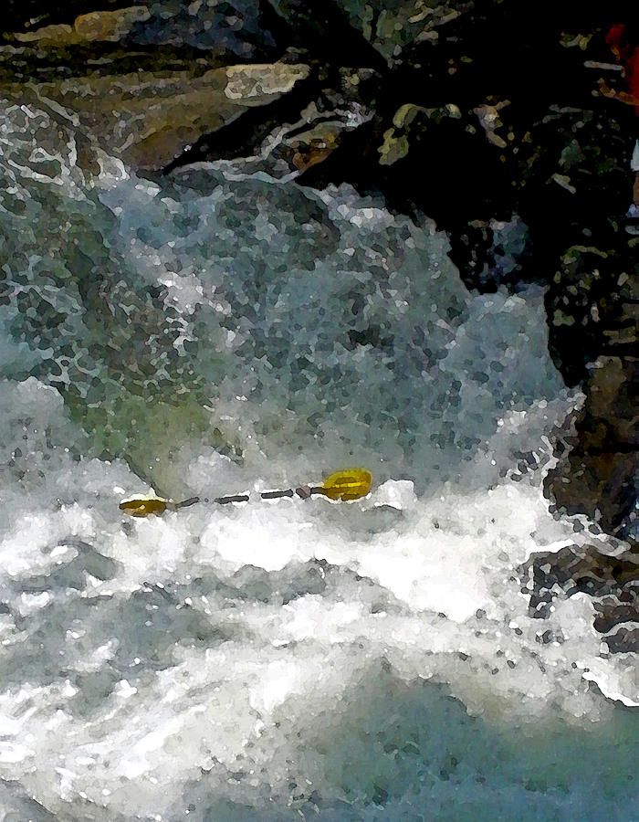 Kayaking Digital Art - Submerged by Norman Johnson Kayaking Digital Art - Submerged by Norman Johnson