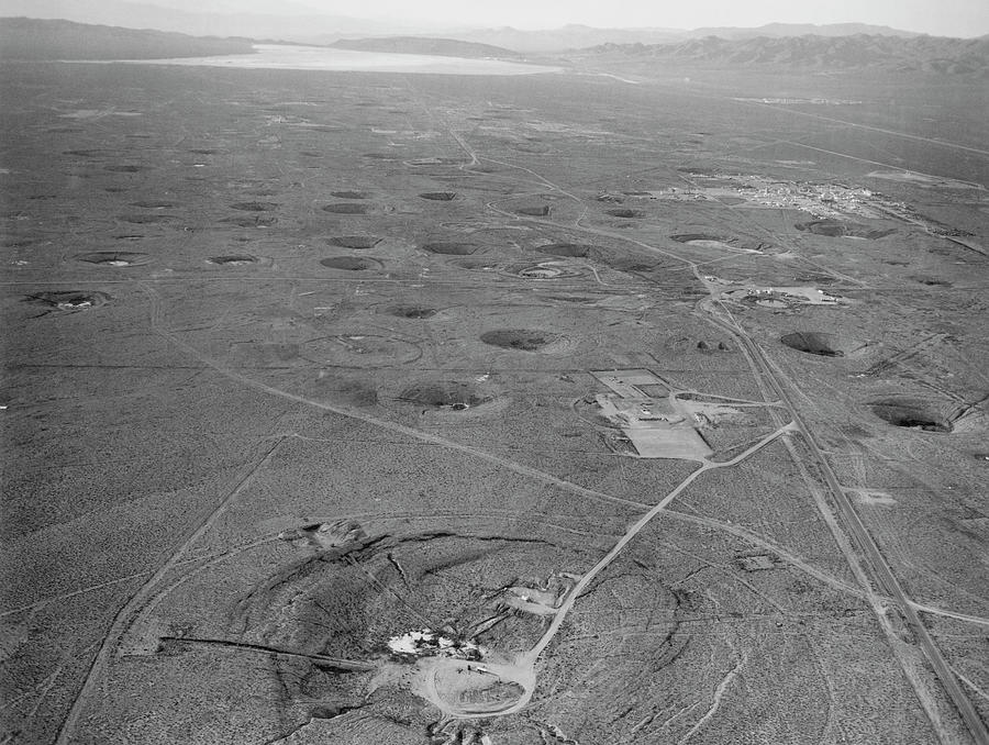 Subsidence Craters At Nevada Atom Bomb Test Site Photograph by Los Alamos National Laboratory/science Photo Library