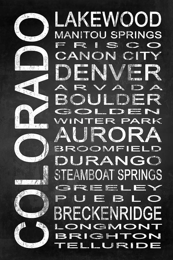 Denver Digital Art - SUBWAY Colorado State 1 by Melissa Smith