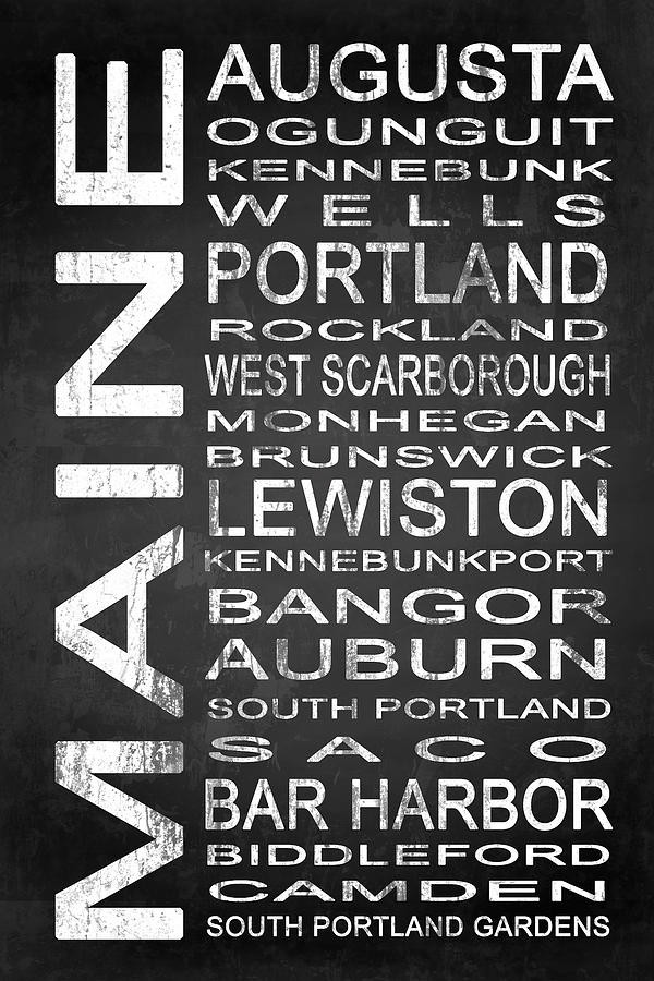 Subway Sign Digital Art - Subway Maine State 1 by Melissa Smith Subway Sign Digital Art - Subway Maine State 1 by Melissa Smith