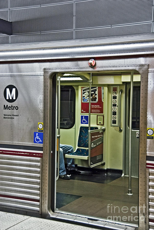 Subway MTA LACMTA Los Angeles CA Hollywood Station Photograph by David Zanzinger