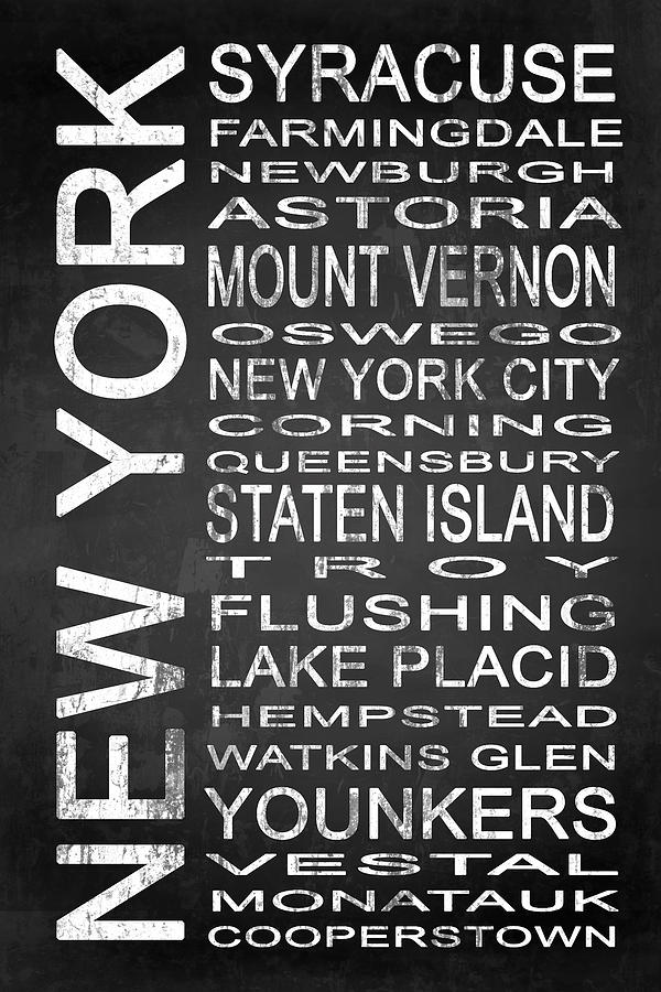 Subway Sign Digital Art - Subway New York State 2 by Melissa Smith Subway Sign Digital Art - Subway New York State 2 by Melissa Smith
