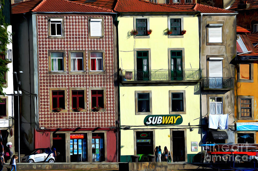 Architecture Digital Art - Subway - Porto by Mary Machare