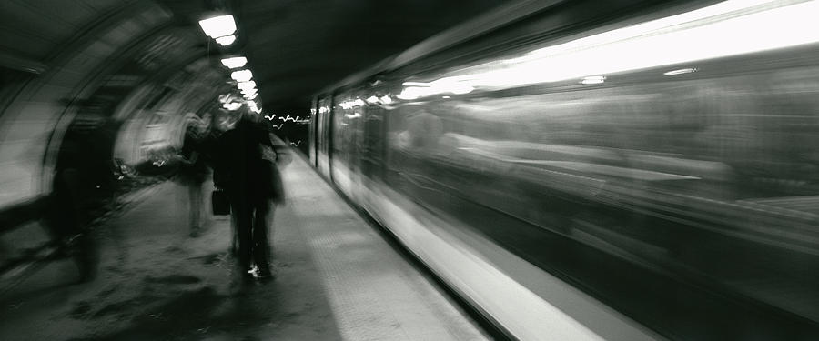 Subway Train Passing Through A Subway Photograph by Panoramic Images