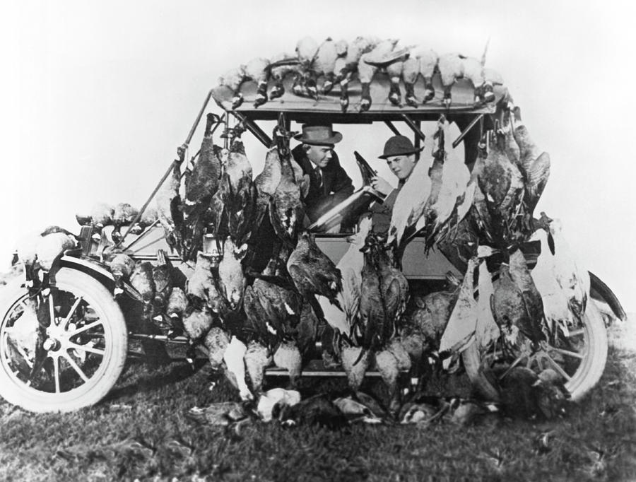 Successful Goose Hunters Photograph by Underwood Archives