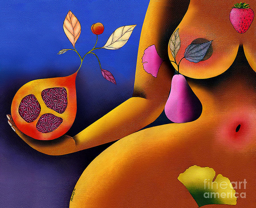 Nude Painting - Succulent Wild Woman by Mucha Kachidza