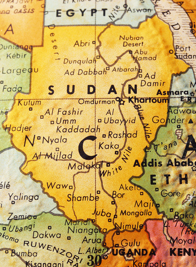 Sudan on the Map Photograph by Kdow