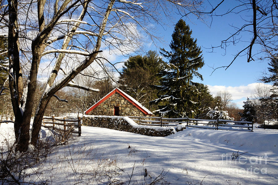 Sudbury - Grist Mill Winter Photograph by Mark Valentine