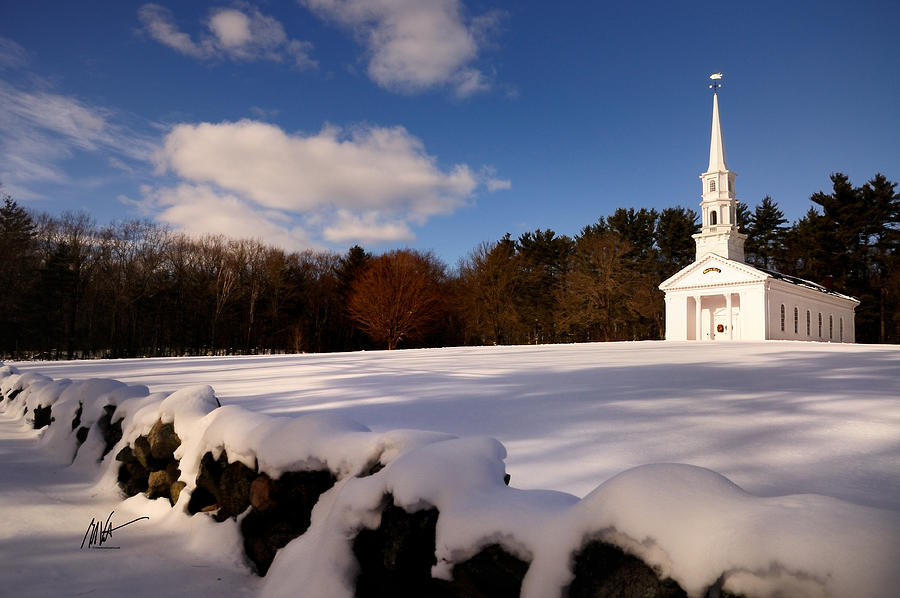 Sudbury Martha-Mary Chapel Winter Covering Photograph by Mark Valentine