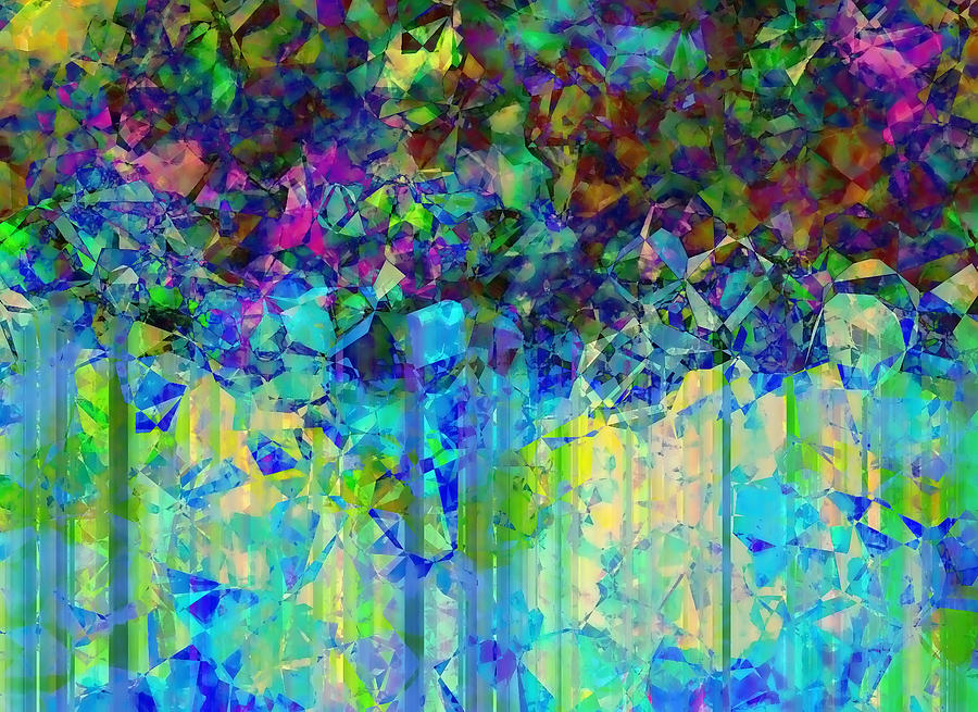 Abstract Digital Art - Sudden Rain and My Blues by Wendy J St Christopher