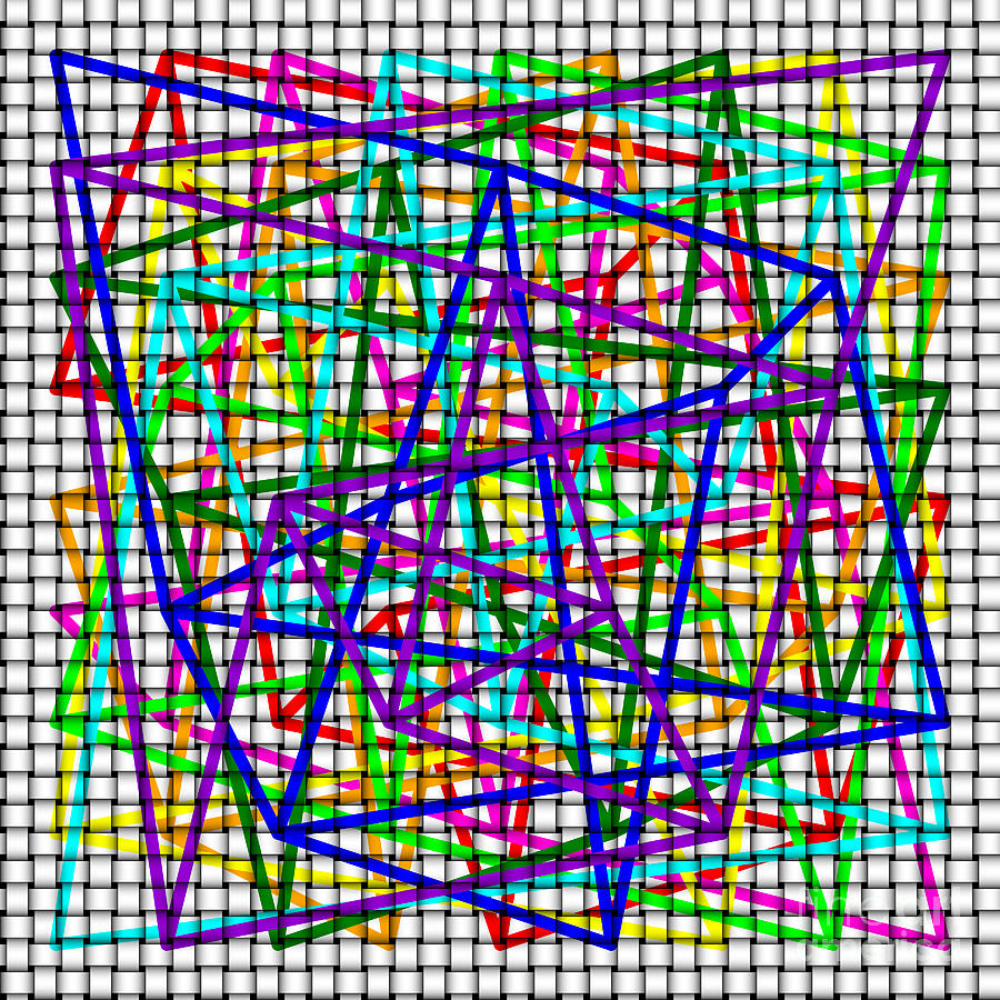 Sudoku Connections White Weave Digital Art by Ron Brown
