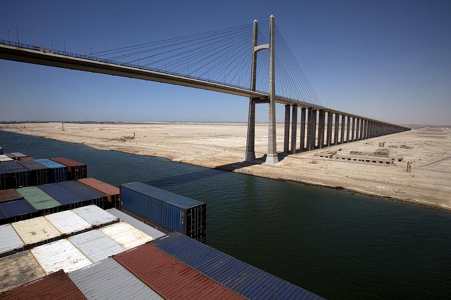 Suez Canal Bridge, Egypt Photograph by Science Photo Library