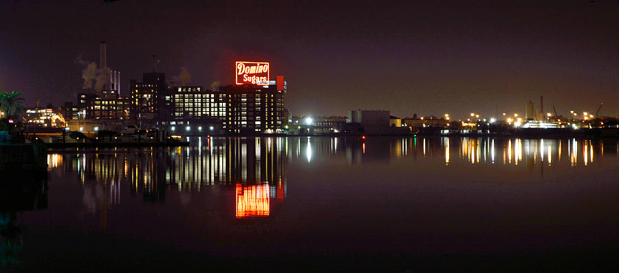Sugar Glow - Classic Iconic Domino Sugars Neon Sign, Inner Harbor Baltimore, Maryland Photograph by Billy Beck