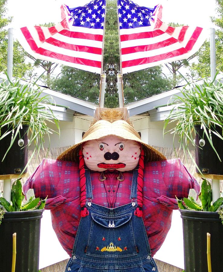 Sugar Lips Patriot Scarecrow  Photograph by Belinda Lee