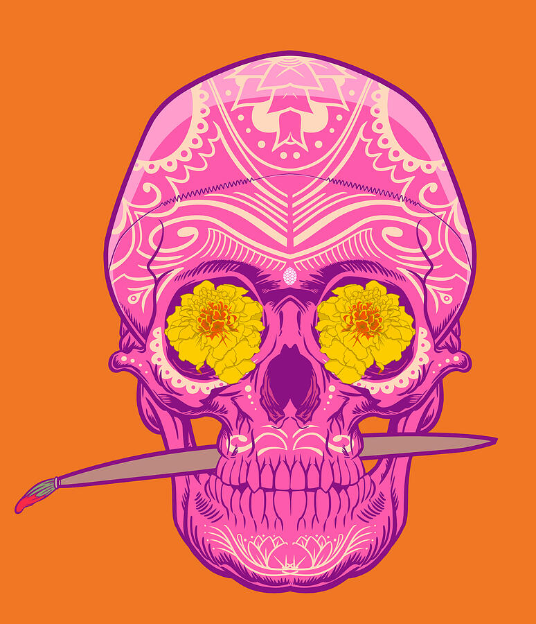 Skull Digital Art - Sugar Skull 2 by Nelson Dedos Garcia