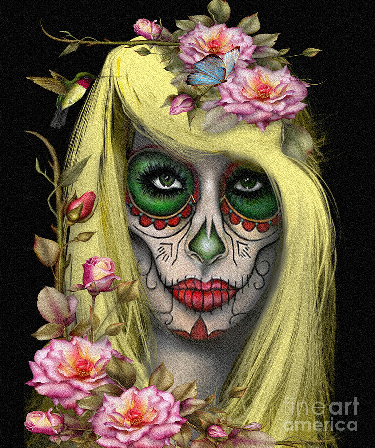 Sugar Skull Jess in Color by Debbie Engel Sugar Skull Jess in Color by Debbie Engel
