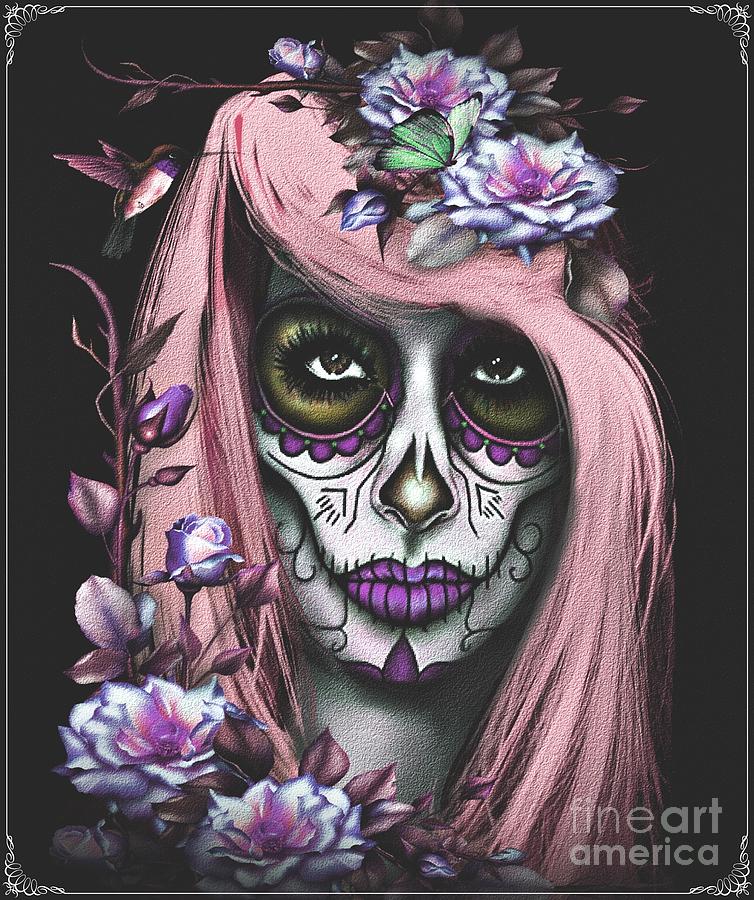 Sugar Skull Jess Pink by Debbie Engel Sugar Skull Jess Pink by Debbie Engel