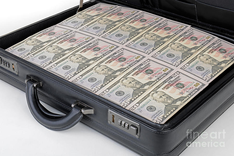 Suitcase Full Of Money Photograph by Ingo Schulz