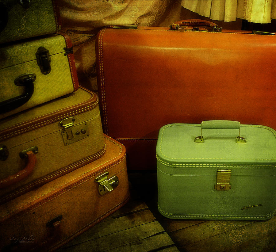 Suitcases in the Attic Photograph by Mary Machare
