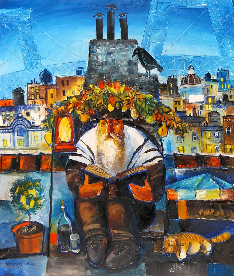 Sukkot in Brooklyn Painting by Mikhail Zarovny