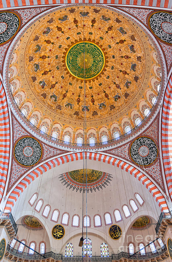 Turkey  - Suleiman Mosque interior 03 by Antony McAulay
