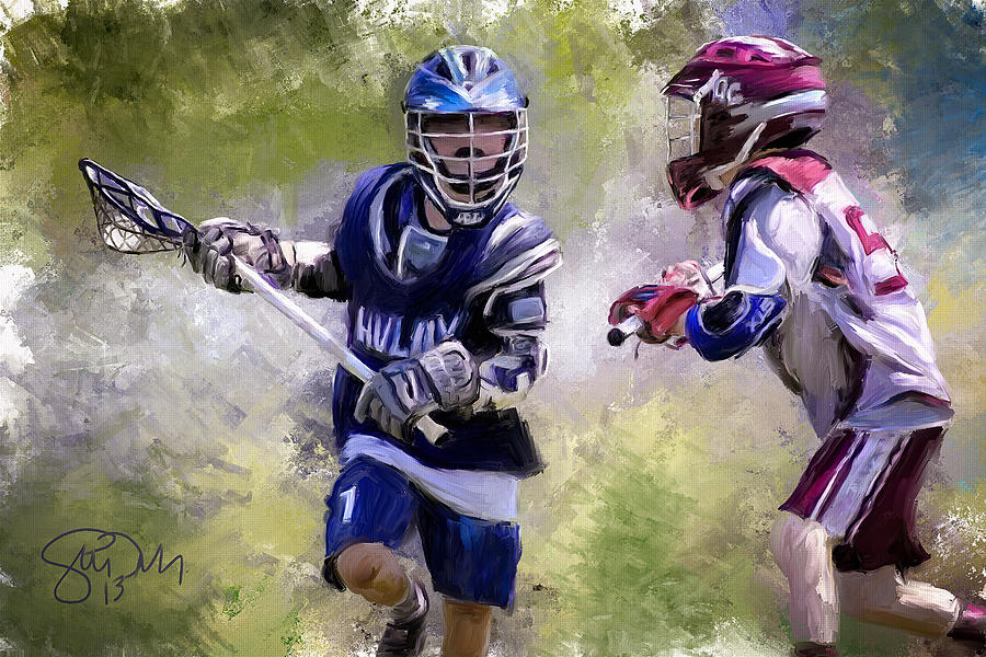 Lacrosse Painting - Sullivan by Scott Melby