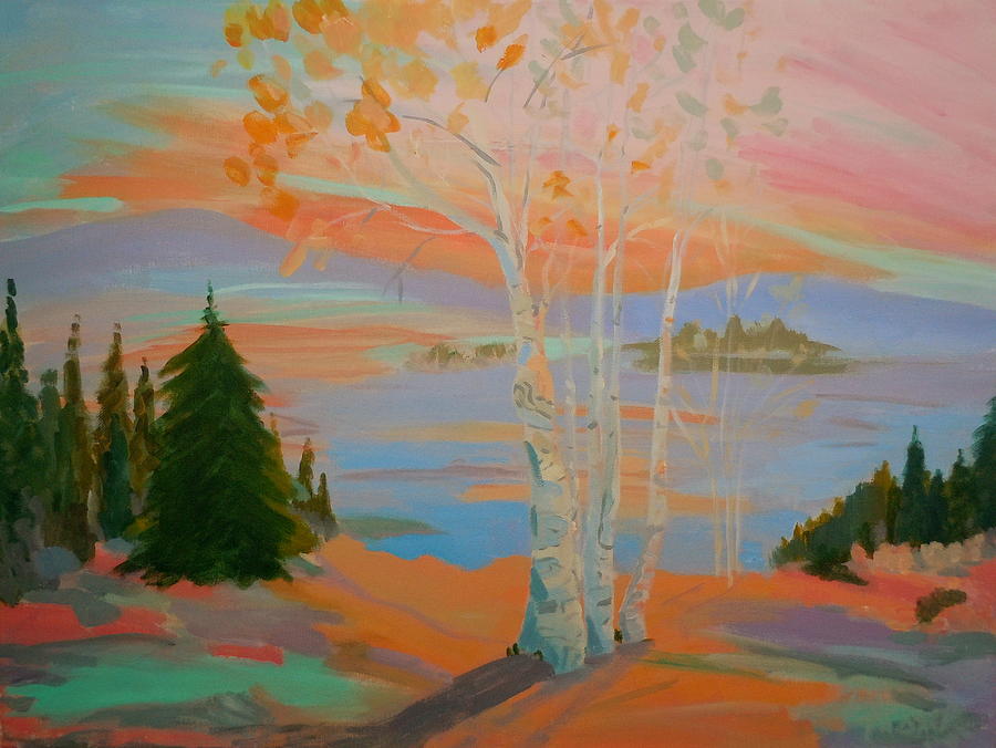 Sullivan Sunset Painting by Francine Frank