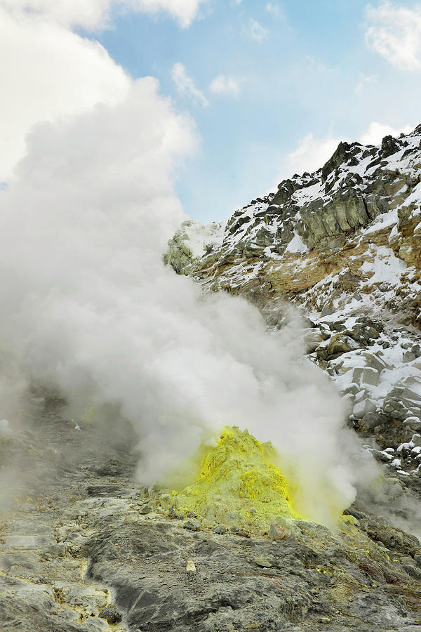 Sulfur Photograph - Sulphur Deposits by Dr P. Marazzi