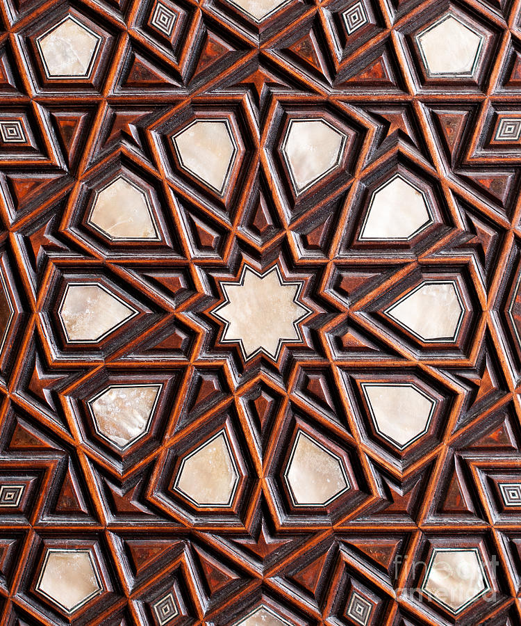 Pattern Photograph - Sultan Ahmet Mausoleum Door 04 by Rick Piper Photography