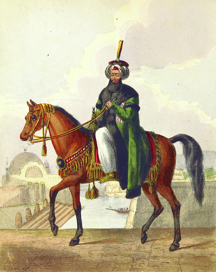 Constantinople Drawing - Sultan Mahmood, Constantinople In 1828, In The Turkish by Litz Collection Constantinople Drawing - Sultan Mahmood, Constantinople In 1828, In The Turkish by Litz Collection