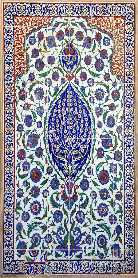 Sultan Selim II Tomb 16th Century Hand painted Wall Tiles #1 Photograph by PIXELS  XPOSED Ralph A Ledergerber Photography