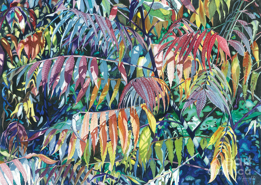 Sumac Spectacular Painting by Barbara Jewell