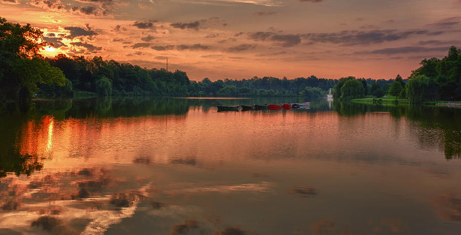Sumer lake sunrise Photograph by Chris Bordeleau