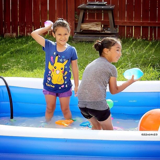 Cousins Photograph - Sumer Time = Water Balloon Fights! by Adri Ramirez